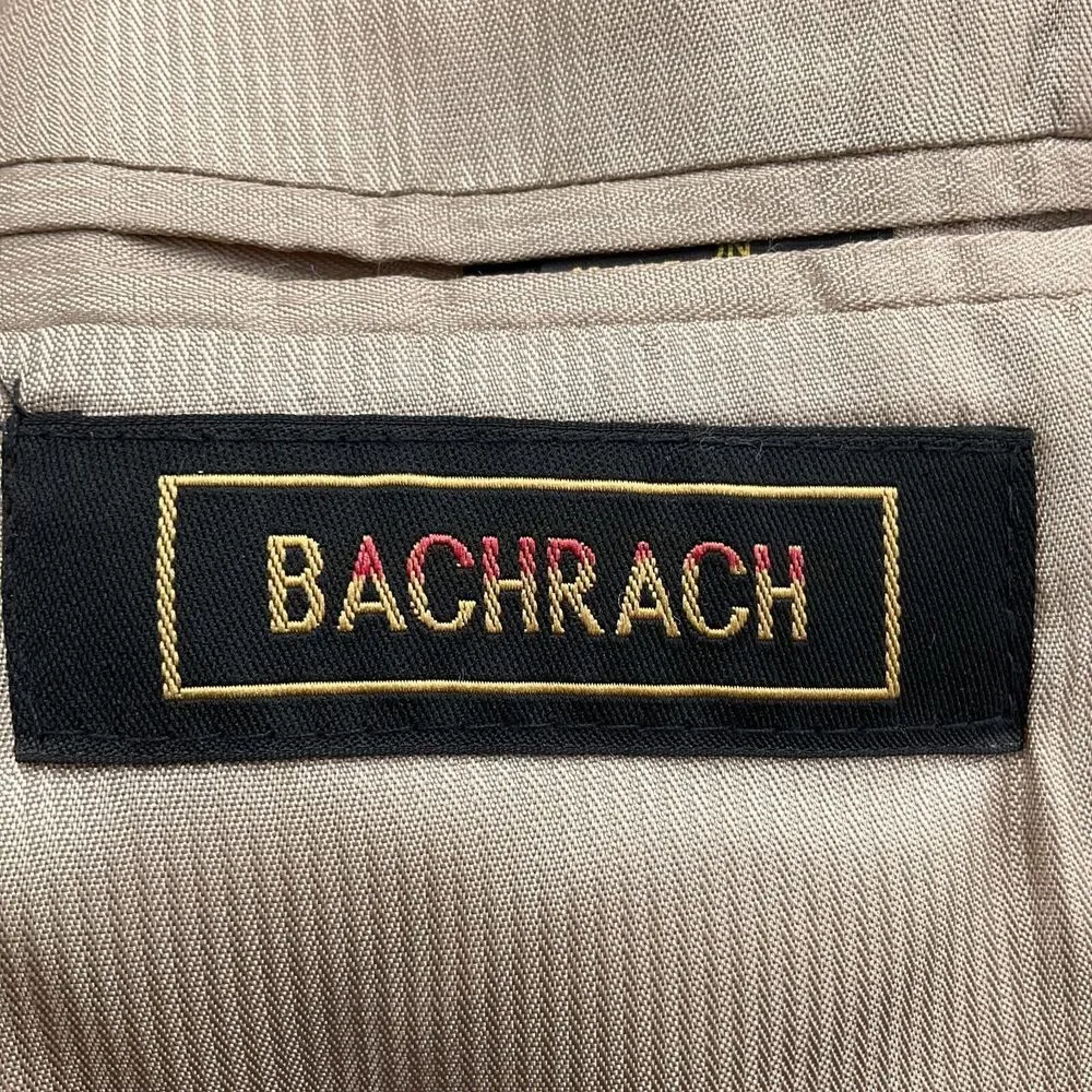 Bachrach Blazer Men‎ 42 Tall Long Beige Wool Cashmere Classic Jacket Russia